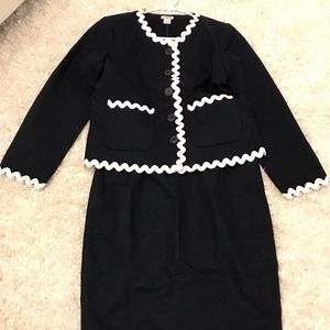 NWT J. Crew Factory Navy Linen Skirt Suit